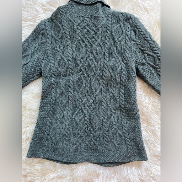 Aran crafts green cardigan - Picture 10 of 11